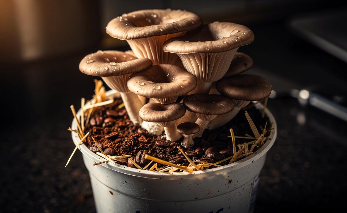 Pilz-Zucht in leeren Joghurtbehältern? Ein Wissenschaftler, der es unterstützt